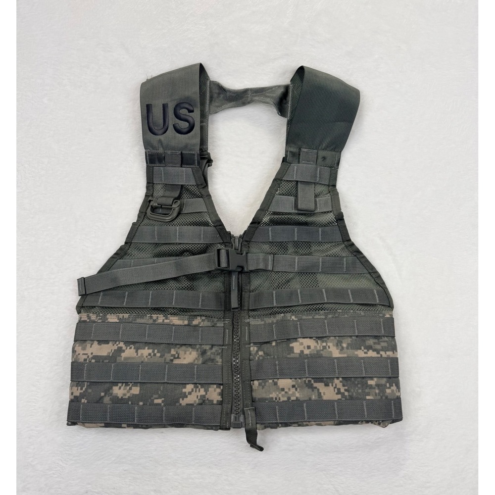 US Military FLC Tactical Vest ACU Digital Camo MOLLE Fighting Load Carrier Mesh